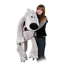 Серый волк - мягкая игрушка волк (90см)