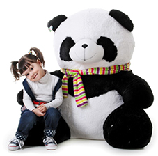 Кунг-фу панда - большая мягкая панда с шарфиком 